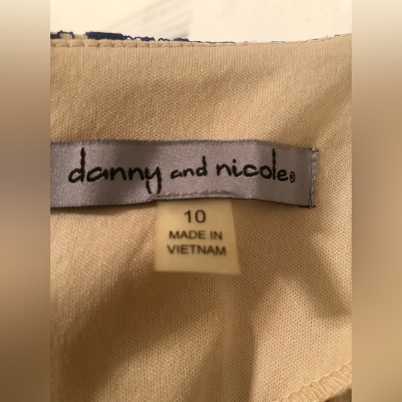 Danny and Nicole Blue Lace Overlay Dress Size 10 - Picture 4 of 5